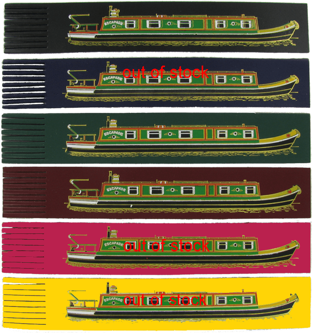 narrowboat leather bookmark